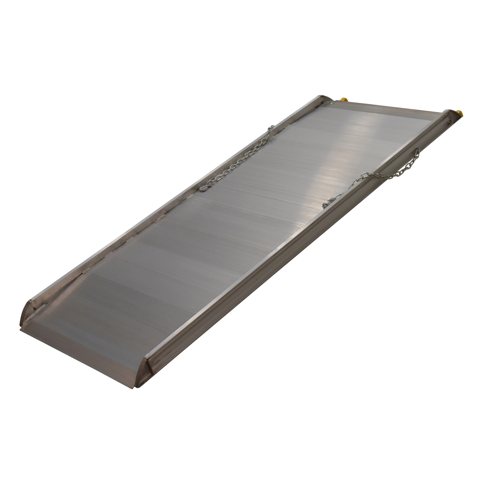 Vestil Aluminum Walk Ramp - Steel-Hook Style, 9ft.7/16in.L x 38in.W, Non-Skid Surface, Model# AWR-38-9B